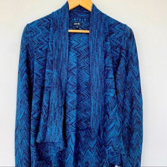 Apt. 9 open cardigan with a metallic touch, loose fitting - Picture 3 of 9